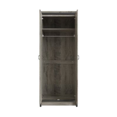 Boston 2 Door Wardrobe Grey – GFW, view 4