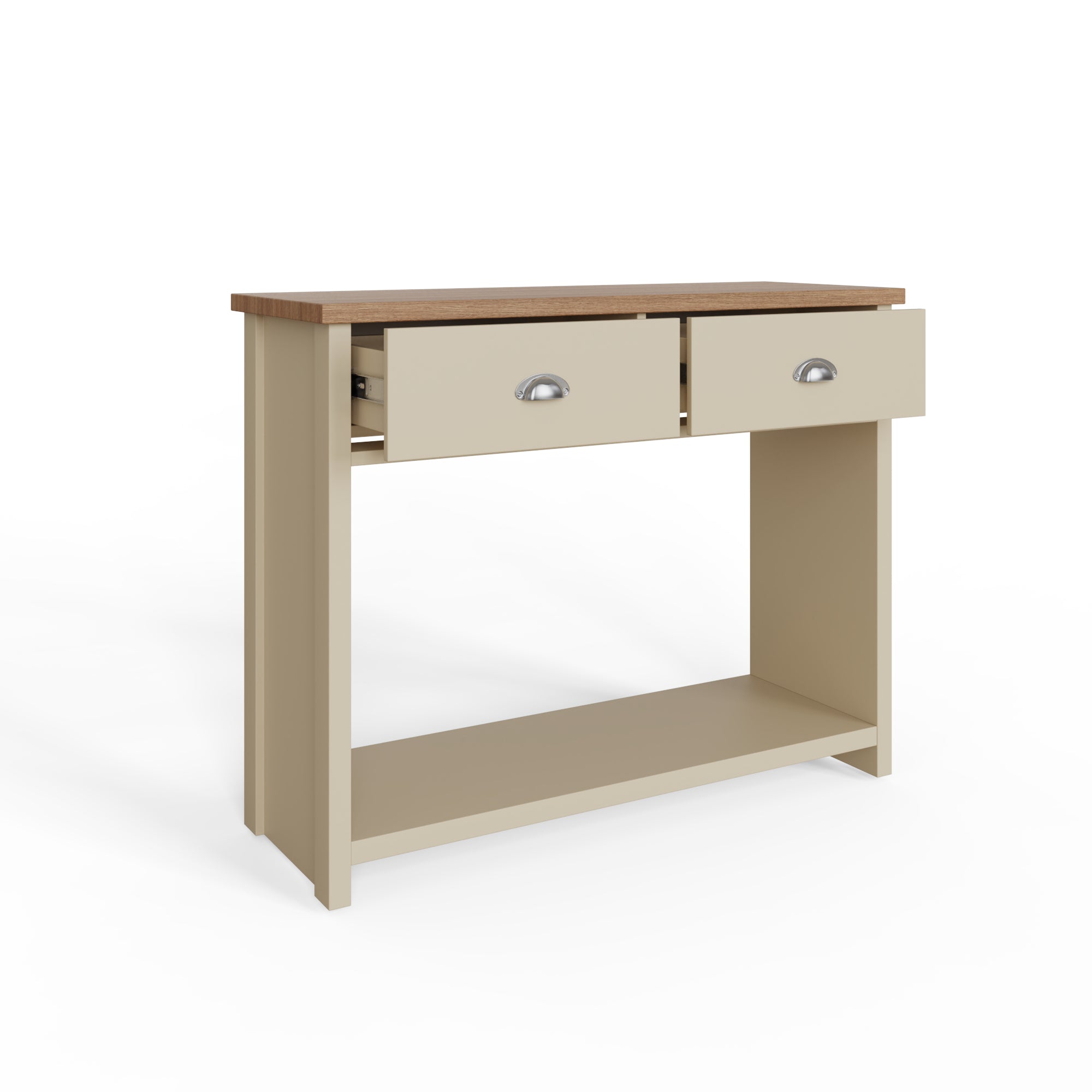 Lancaster Console Hall Table – Cream & Oak