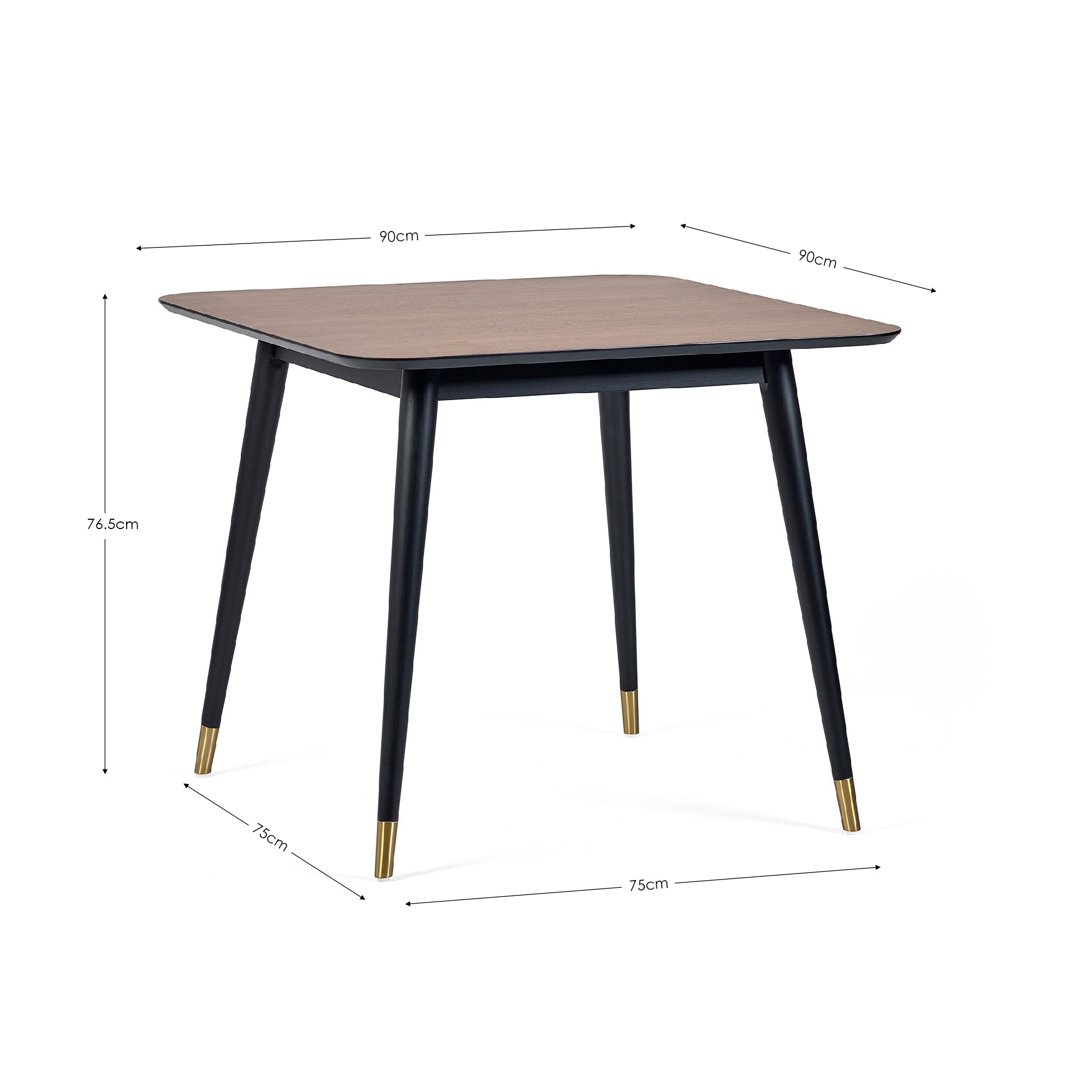 Findlay Square Table and 4 Grey Delaunay Chairs
