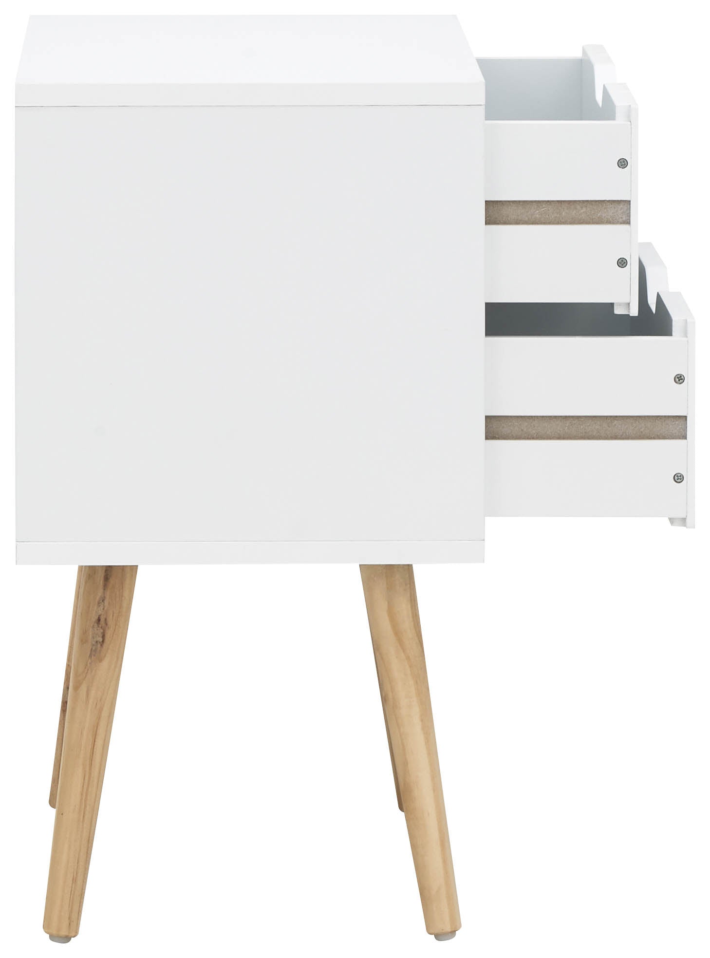 Nyborg Single 2 Drawer Bedside – White