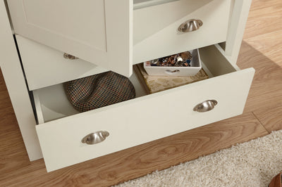 Lancaster 2 Door 2 Drawer Wardrobe Cream – GFW, view 7