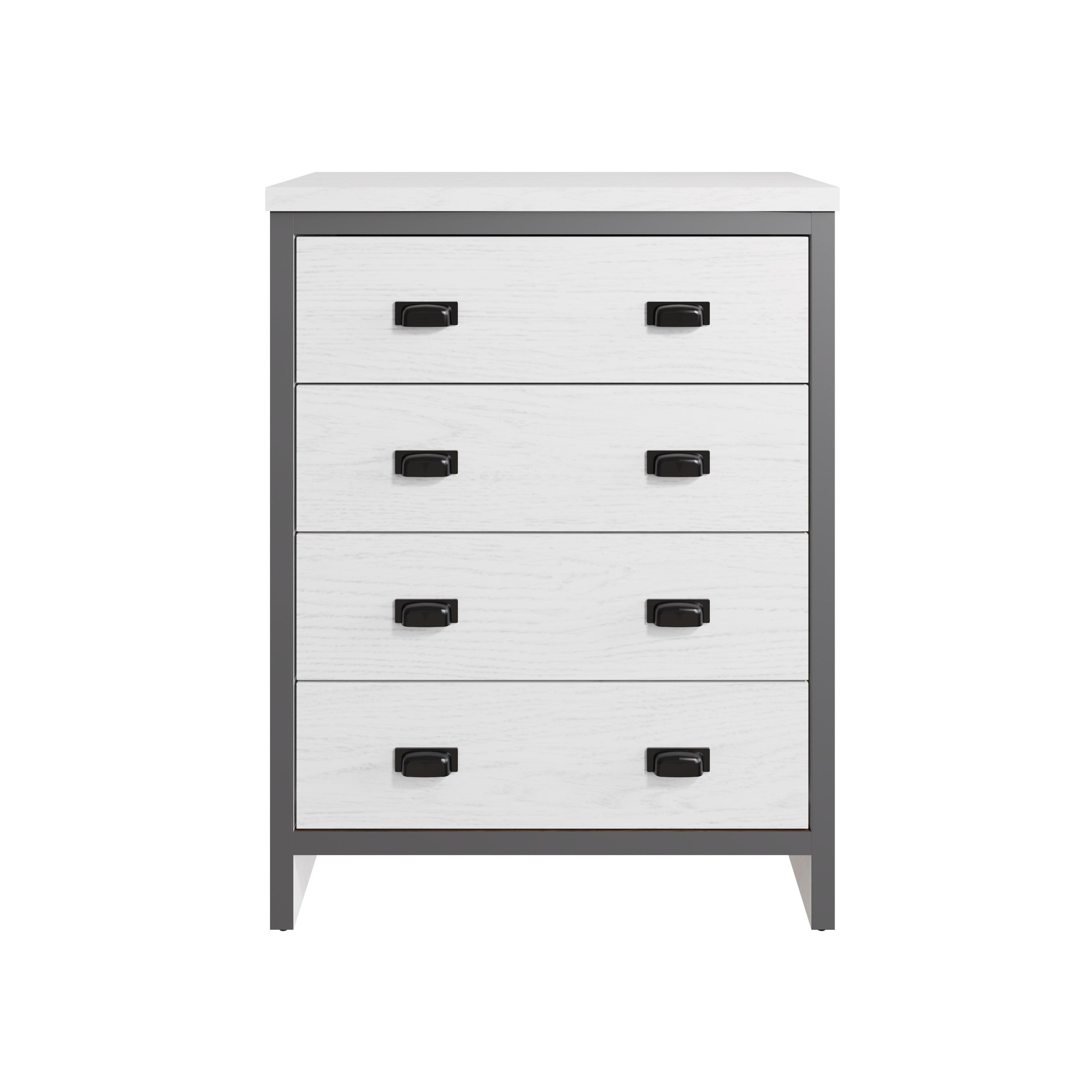 Boston 4 Drawer Chest White – GFW, view 6