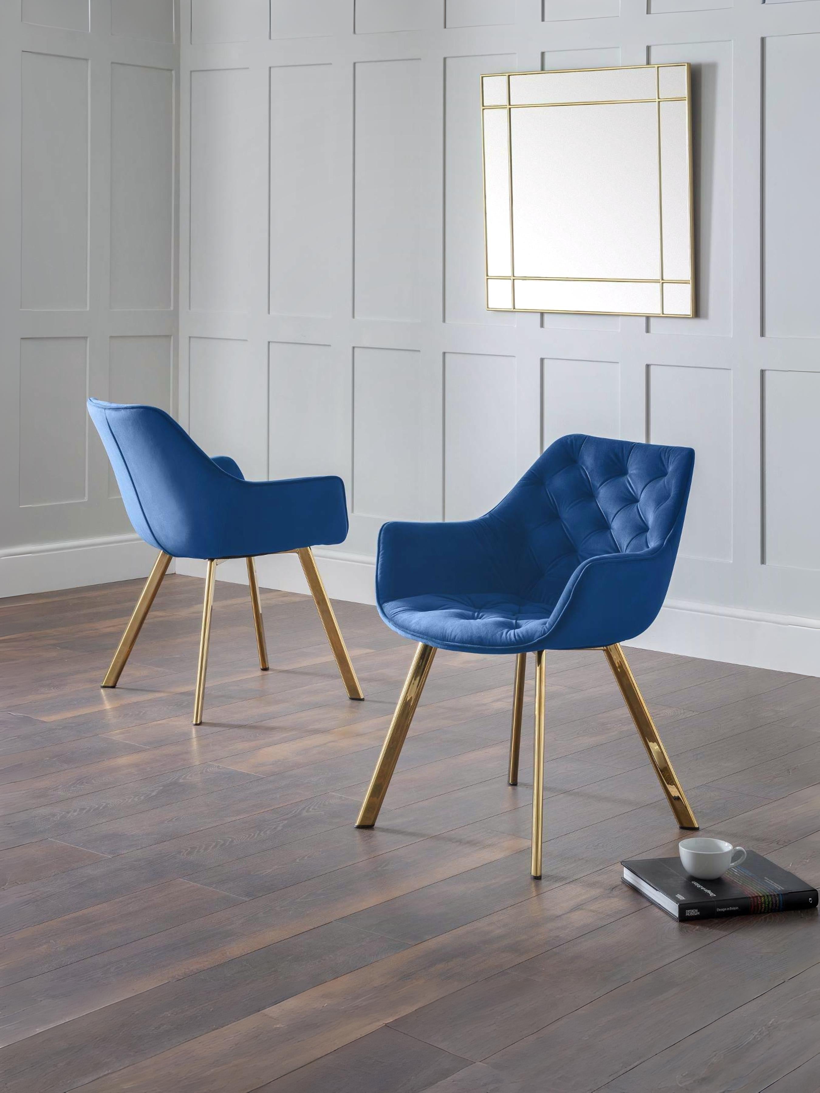 Lorenzo Dining Chairs - Blue (Set Of 2) – Julian Bowen