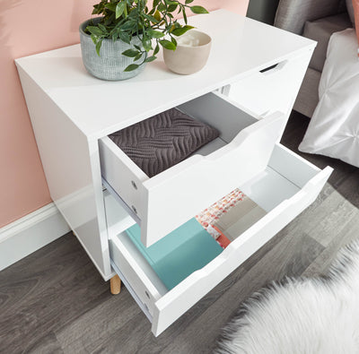 Nyborg 2+2 Drawer Chest – White
