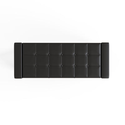 Verona Ottoman Bench Black  Pu – GFW, view 9