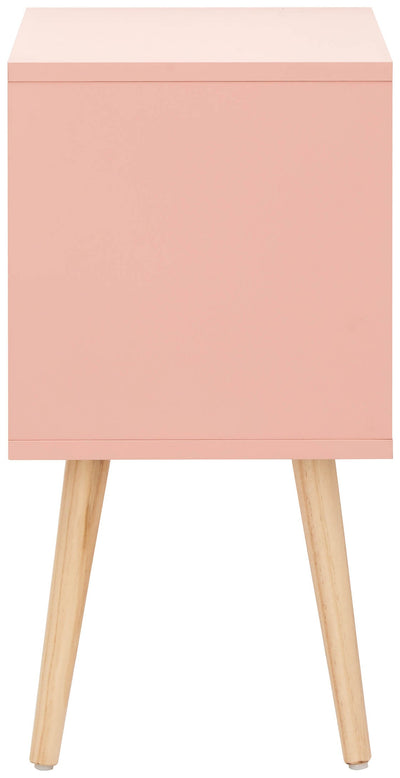 Nyborg Single 2 Drawer Bedside – Coral Pink