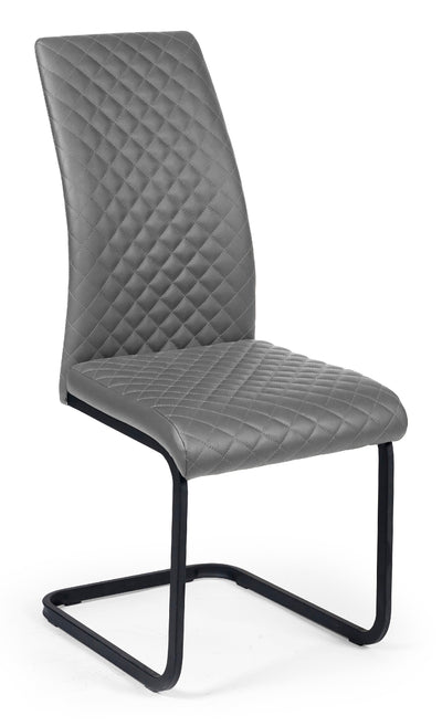 Xavier Grey Upholstered Cantilever Dining Chairs (Set of 4) – Julian Bowen, view 3