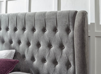 Dakota 135cm Ottoman Bed With Solid Base Grace – Pewter