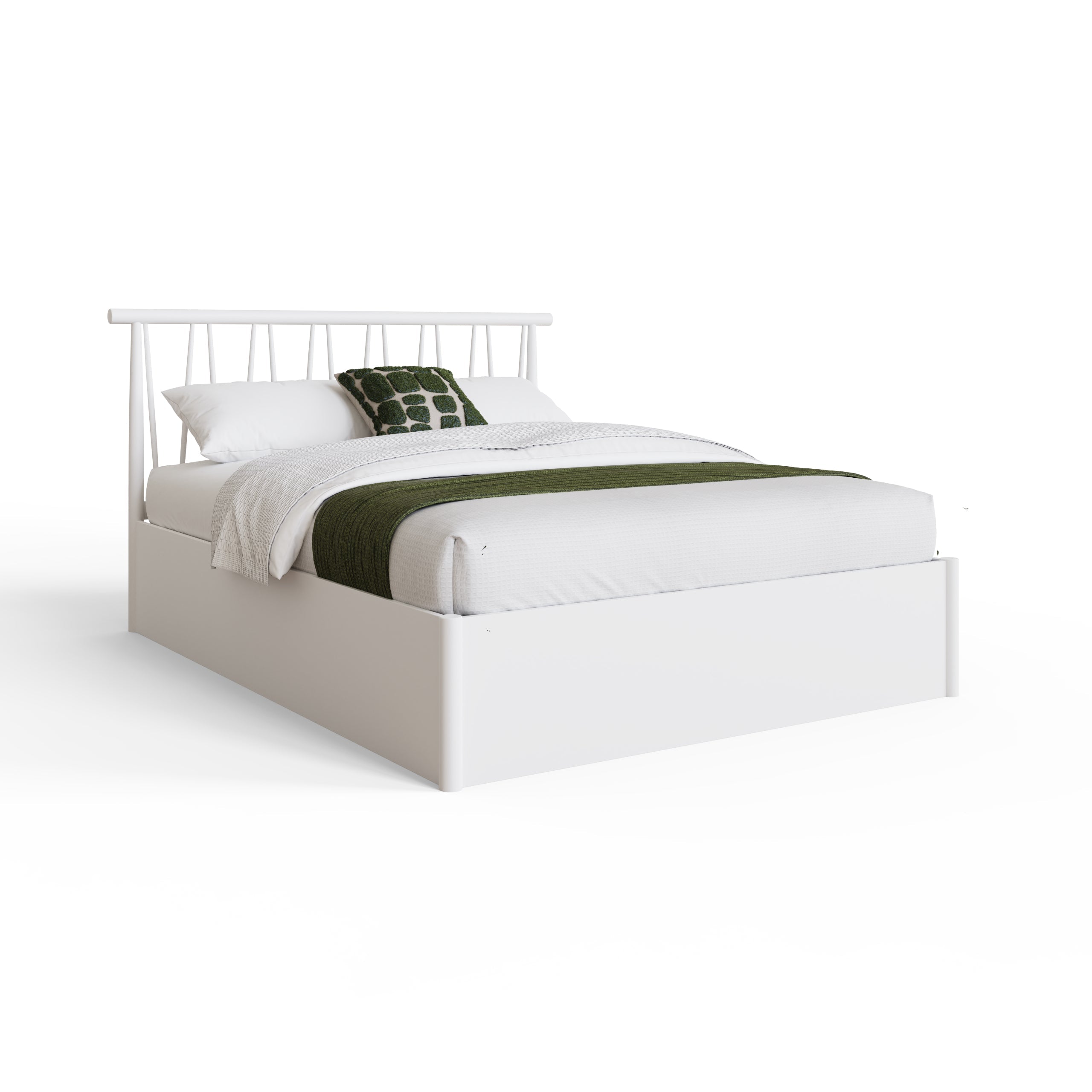 Fusum Spindle Ottoman Bed - White – GFW, view 8