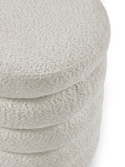 Hailey Ivory Boucle Upholstered 40cm Storage Stool – Julian Bowen, view 8