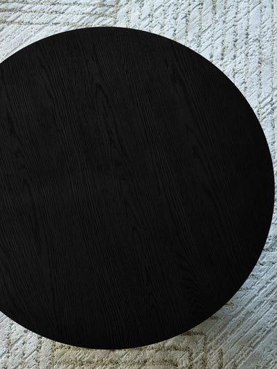 Ollie Black 80cm Round Coffee Table – Julian Bowen, view 5