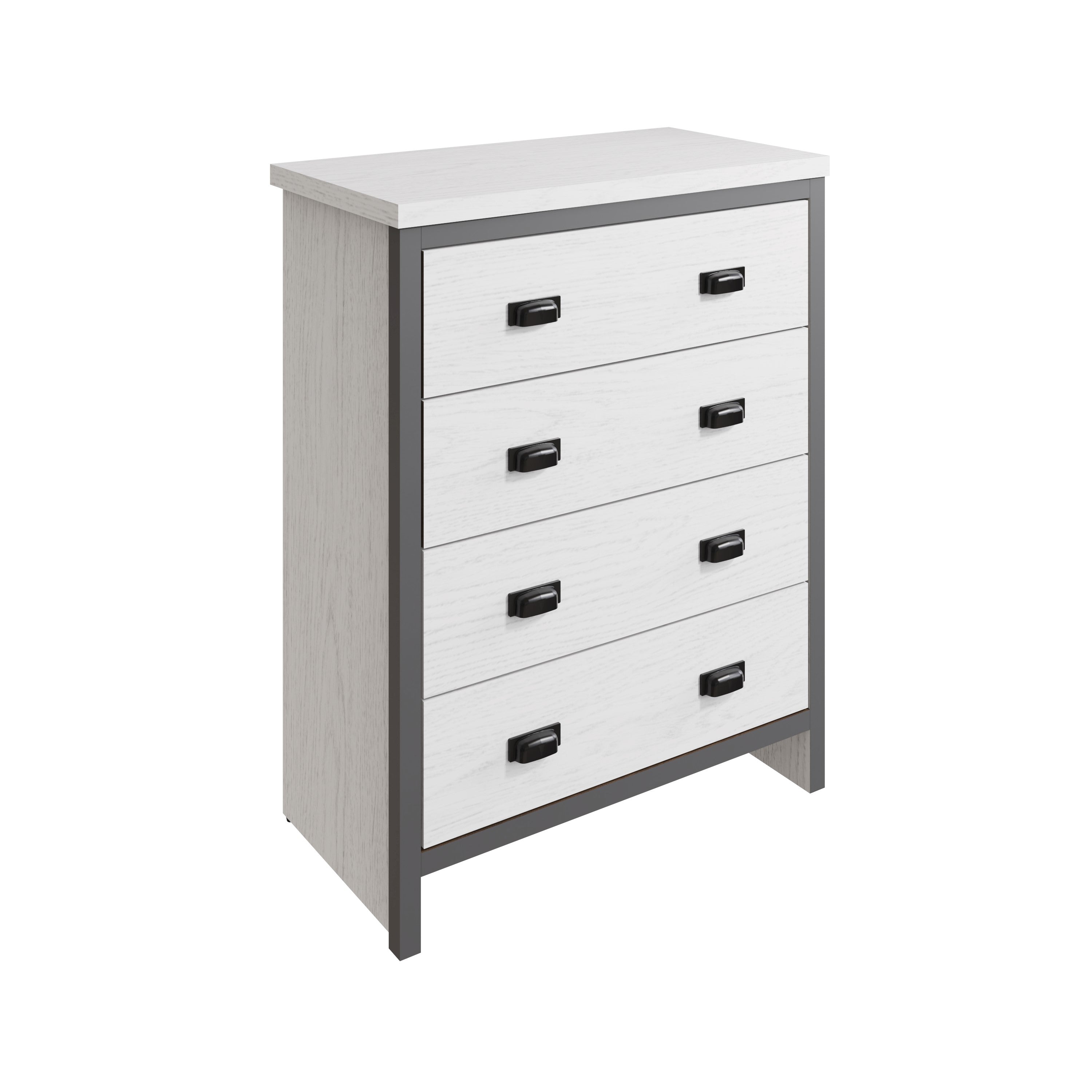 Boston 4 Drawer Chest White – GFW