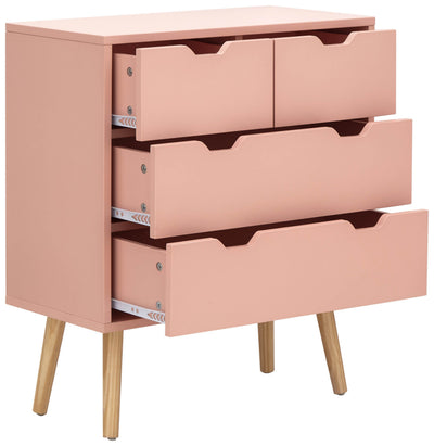 Nyborg 2+2 Drawer Chest – Coral Pink
