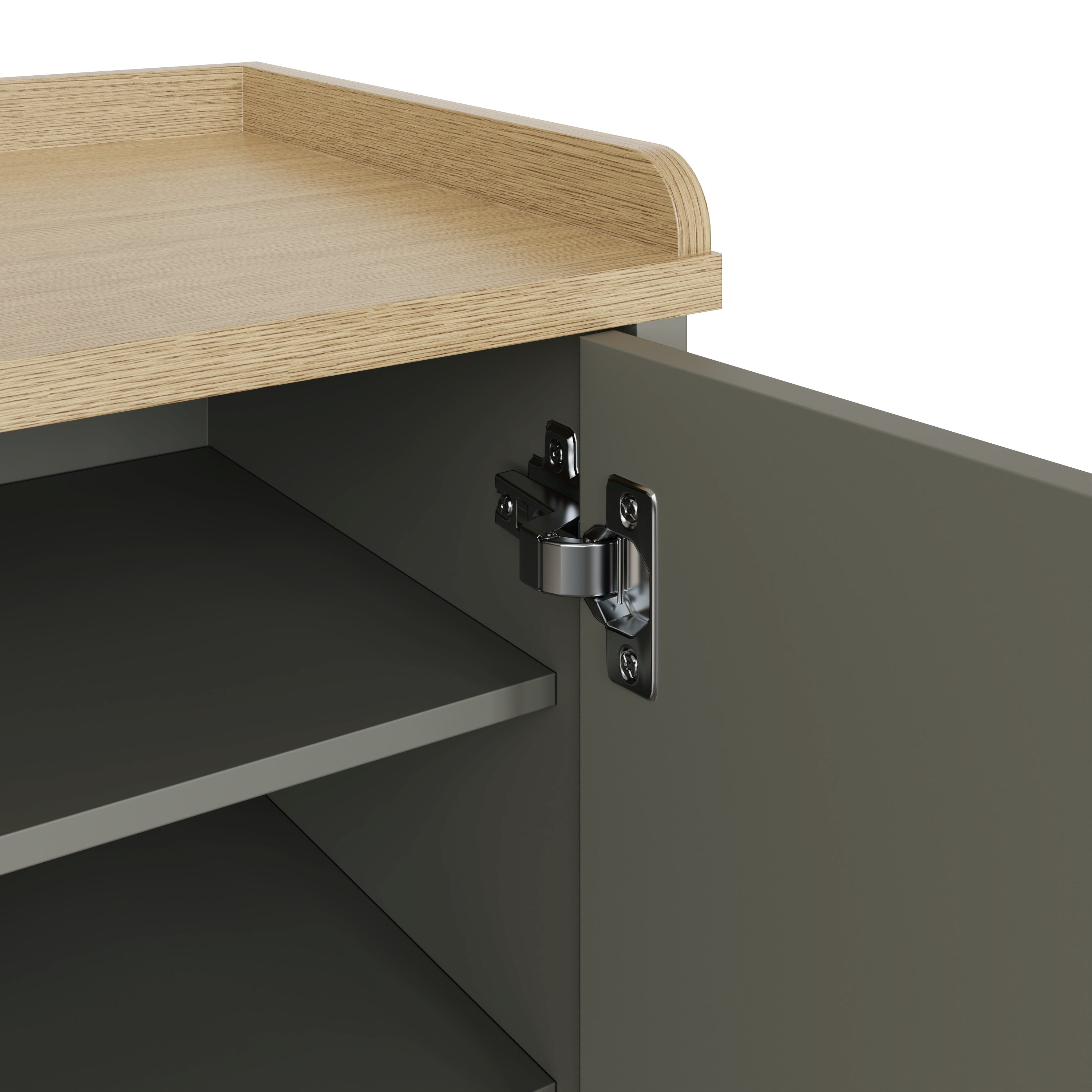 Lancaster 2 Door Shoe Bench Grey – GFW, view 8