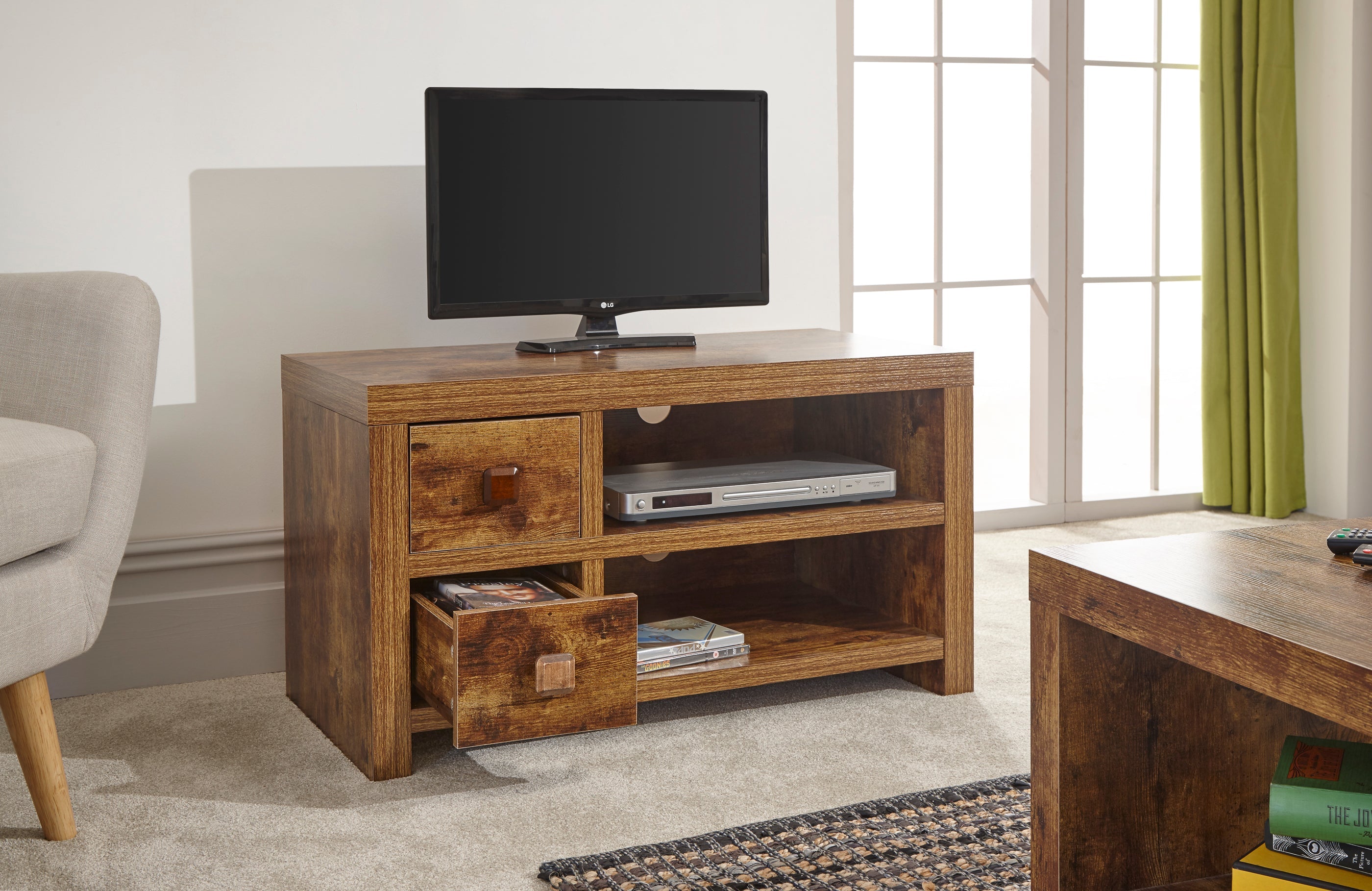 Jakarta 2 Drawer TV Unit Mango – GFW, view 8
