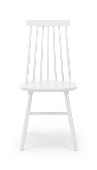Alassio Spindle Back Dining Chairs - White (Set Of 2) – Julian Bowen, view 3