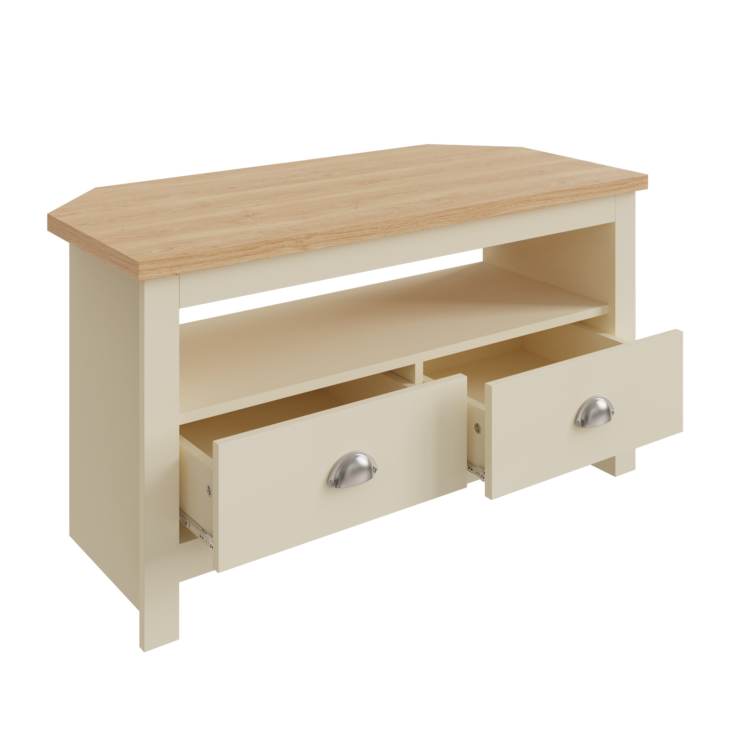 Lancaster Corner TV Unit Cream – GFW, view 4