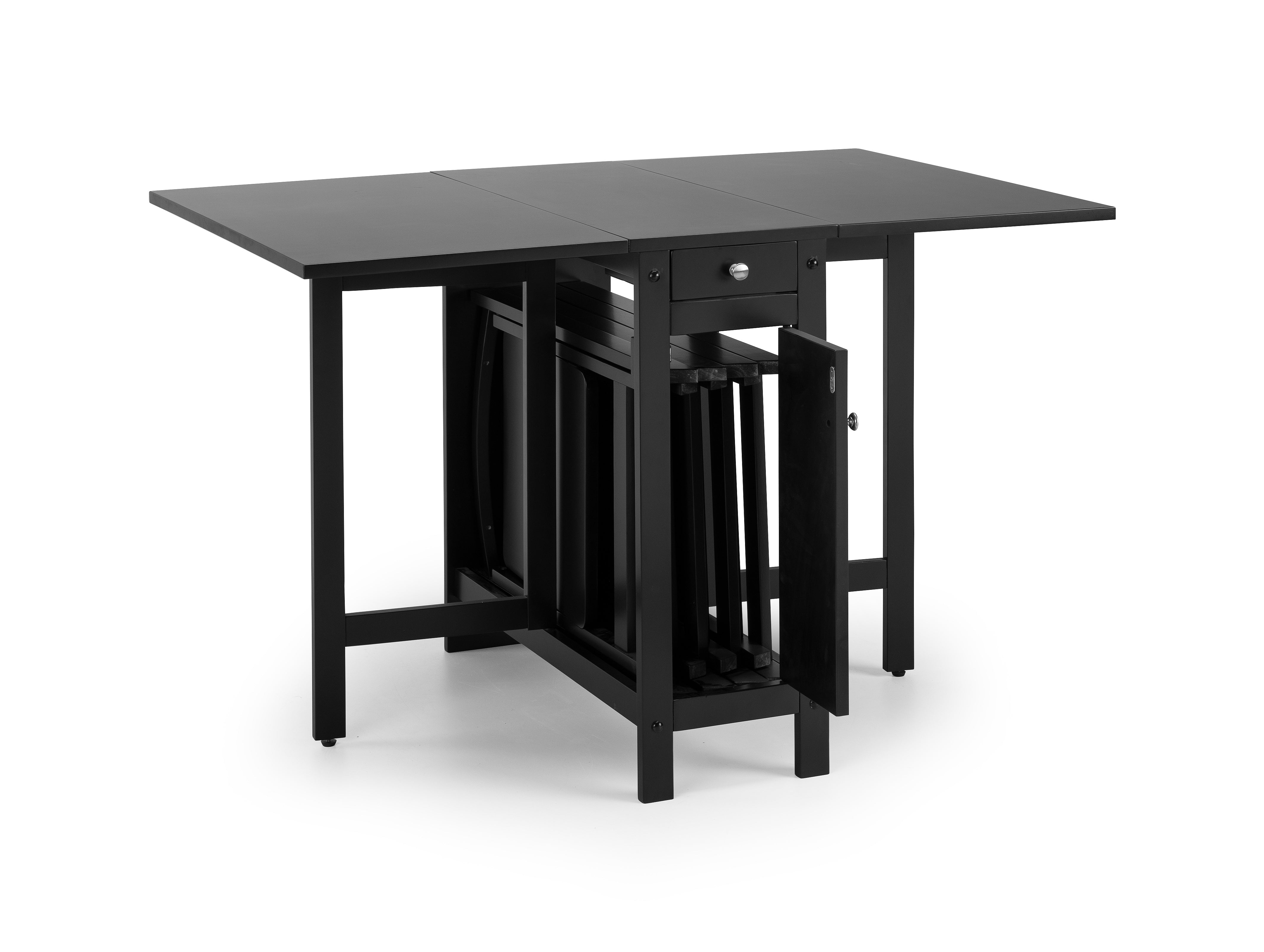 Savoy Dining Set - Black – Julian Bowen, view 2