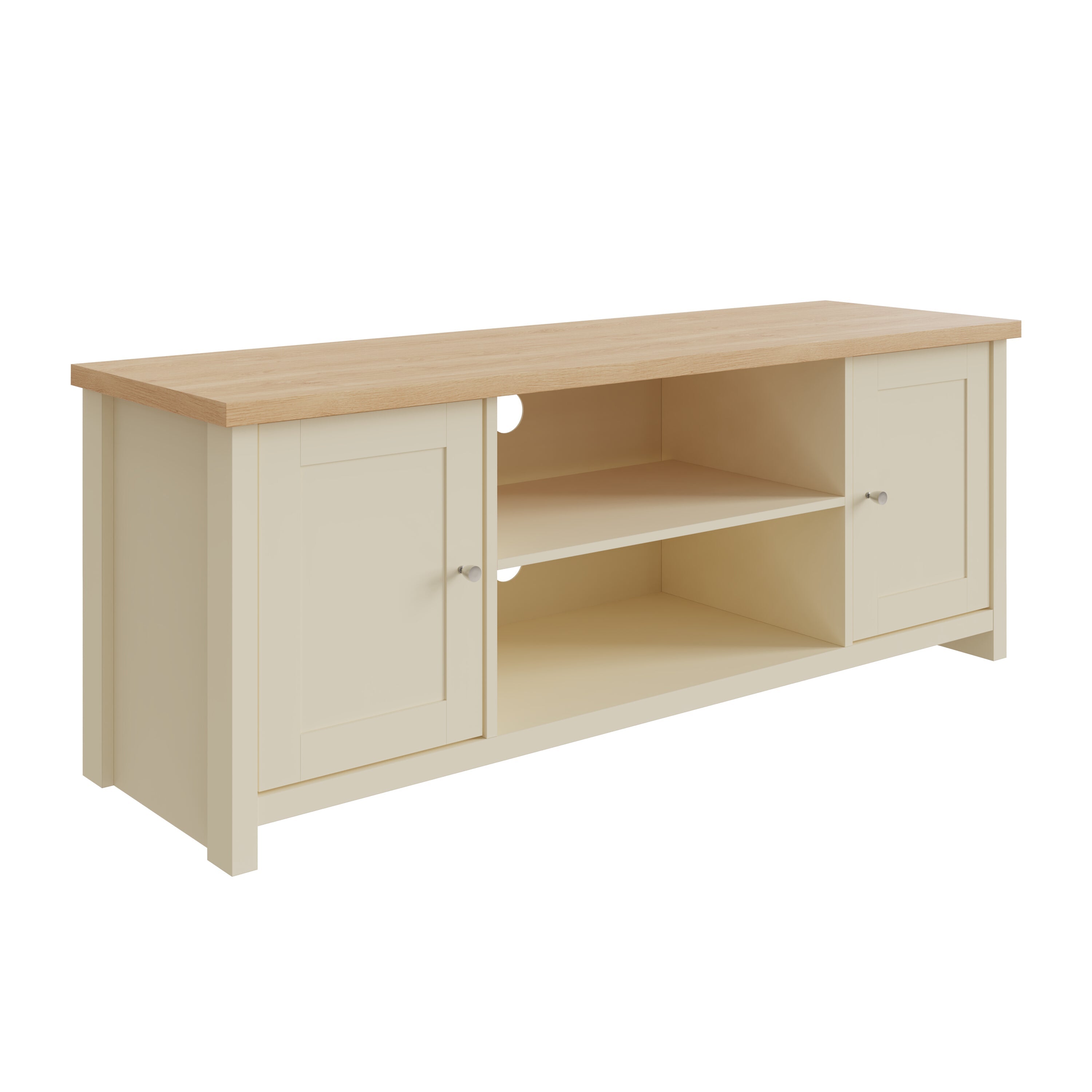 Lancaster Large TV Cabinet Cream – GFW