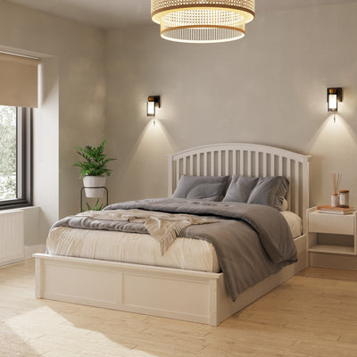 Madrid Wooden Ottoman Bed White – GFW, view 2