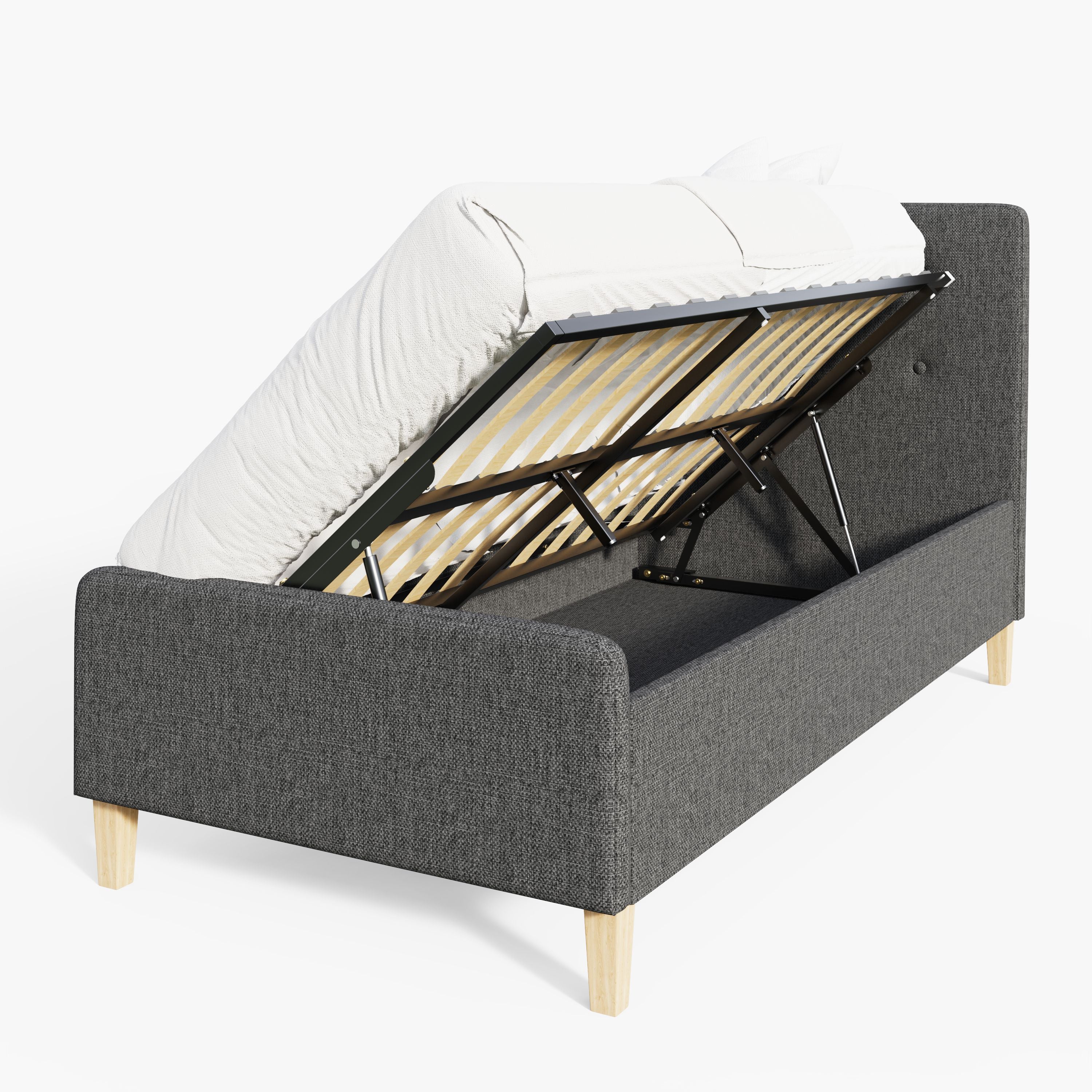 Ashbourne Ottoman Bed Dark Grey – GFW, view 7