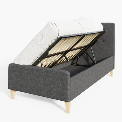 Ashbourne Ottoman Bed Dark Grey – GFW, view 7
