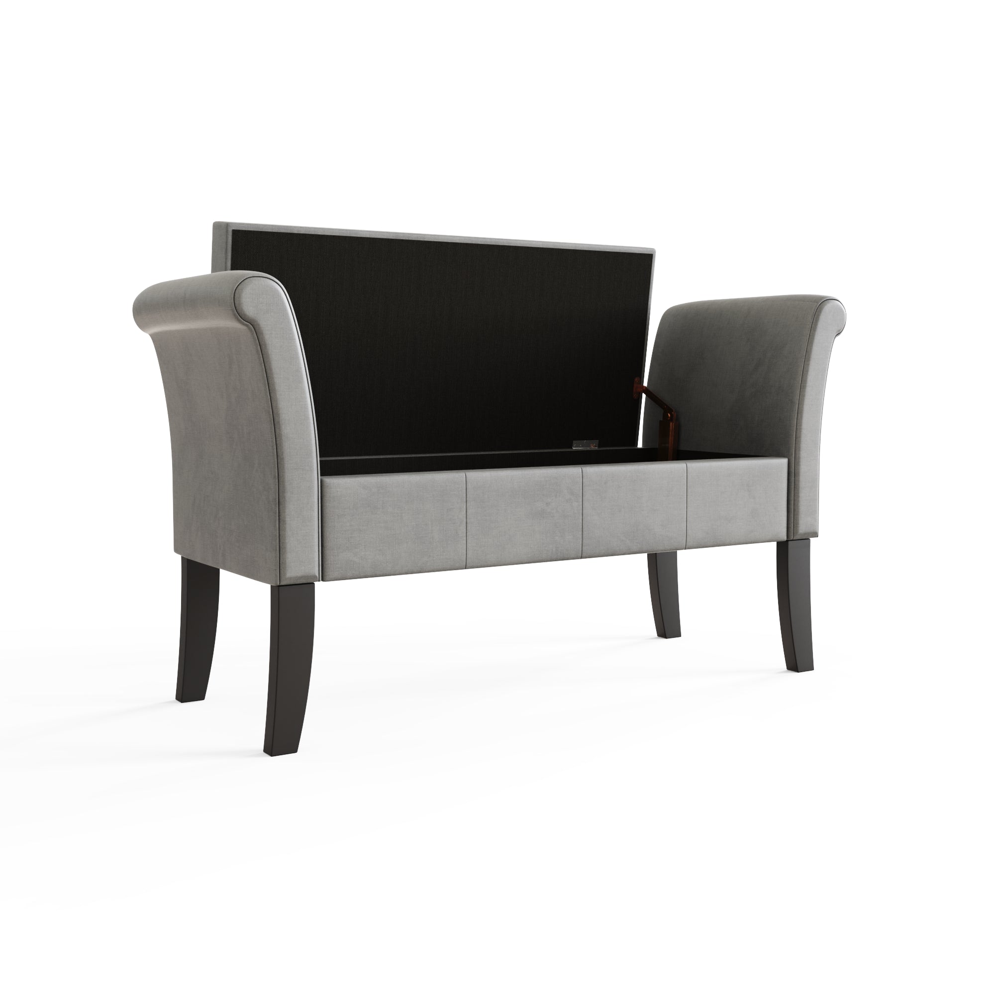Balmoral Window Seat Grey Chenille – GFW, view 6