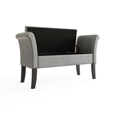 Balmoral Window Seat Grey Chenille – GFW, view 6