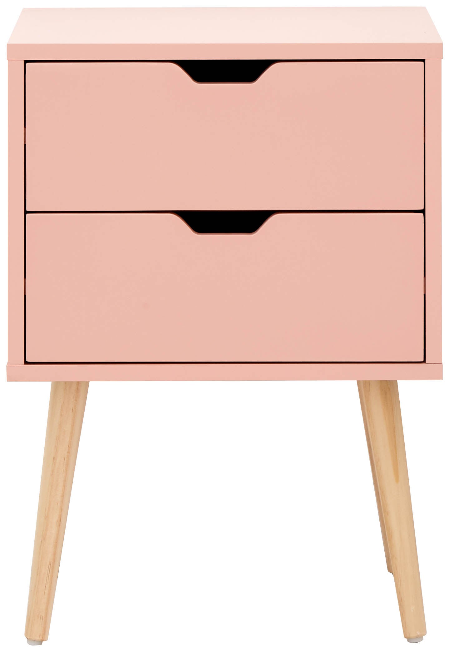 Nyborg Single 2 Drawer Bedside – Coral Pink