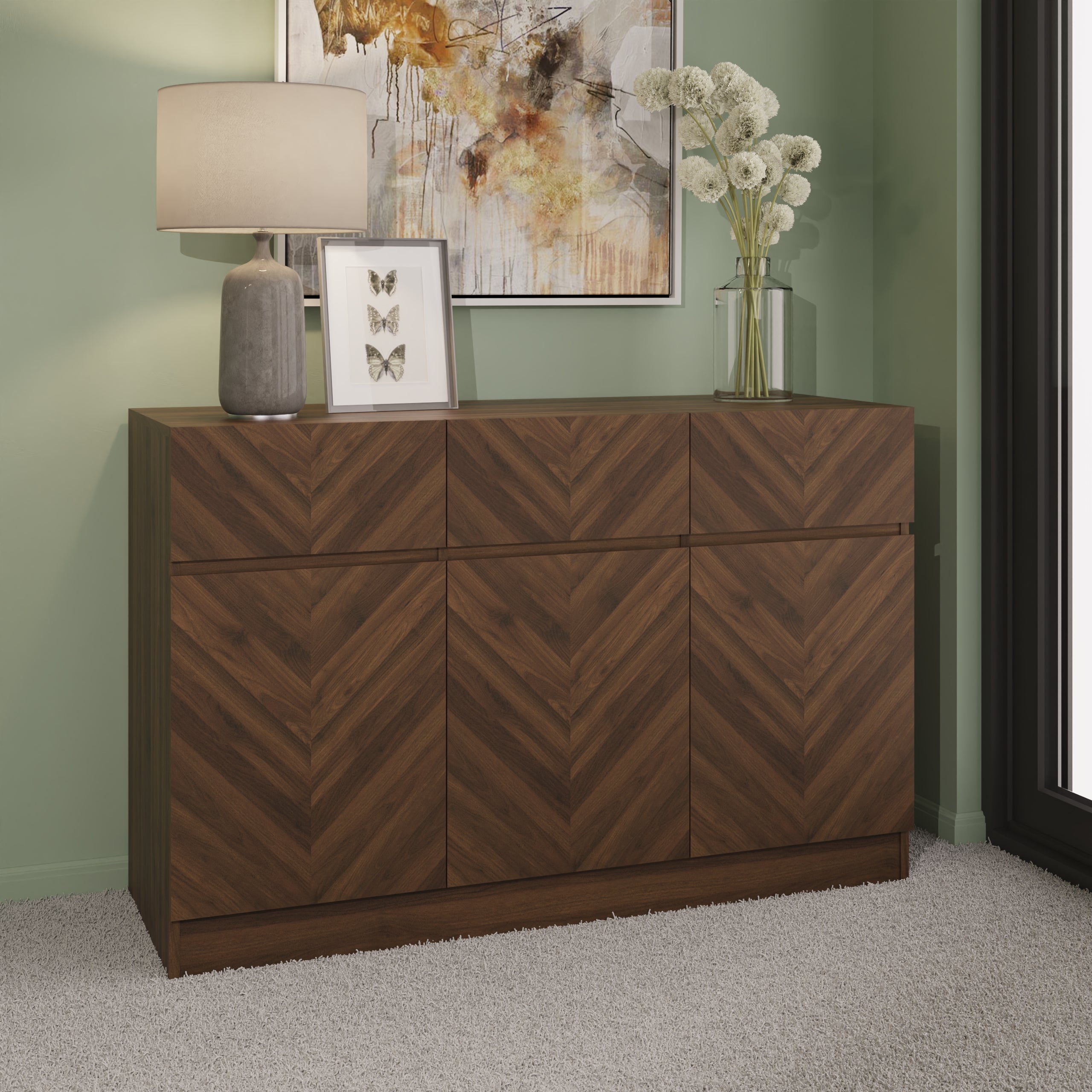 Catania Large Sideboard Royal Walnut – GFW, view 2