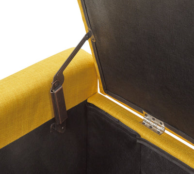 Verona Ottoman Bench Mustard Fabric – GFW, view 5