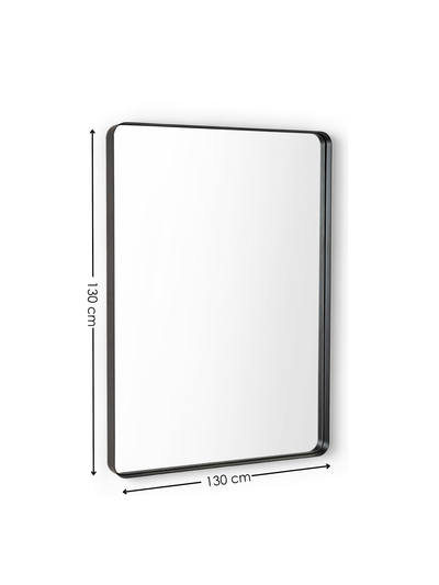 Jaya Black Frame Rectangular Wall Mirror – Julian Bowen, view 4