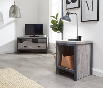 Boston Simple Lamp Table Grey – GFW, view 3