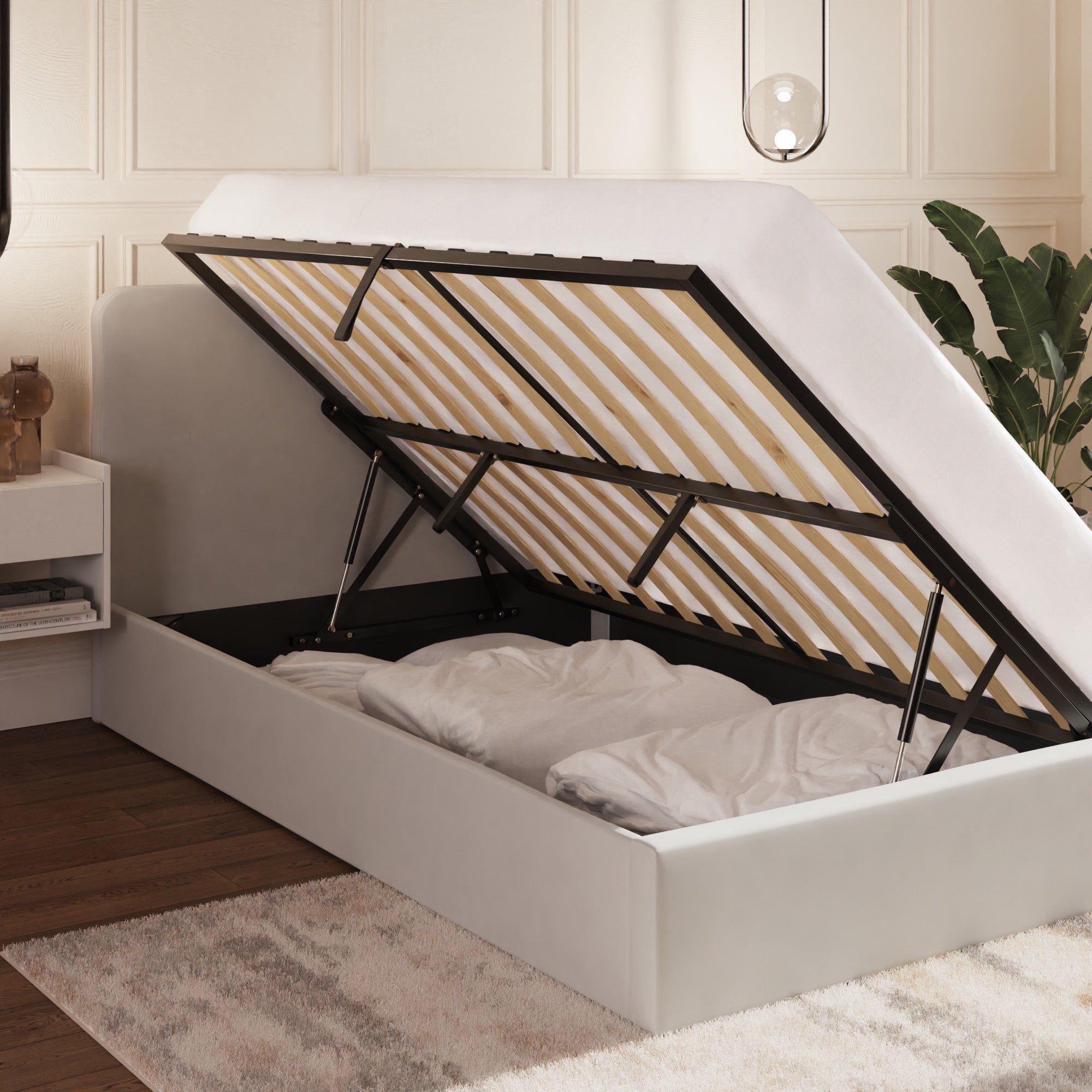 Chiswick Ottoman Bed frame - Soft Grey – GFW, view 3