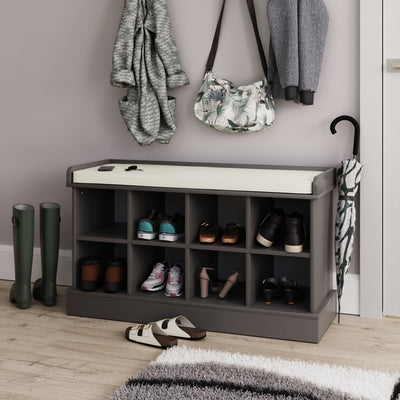 Kempton Shoe Bench Grey – GFW, view 2