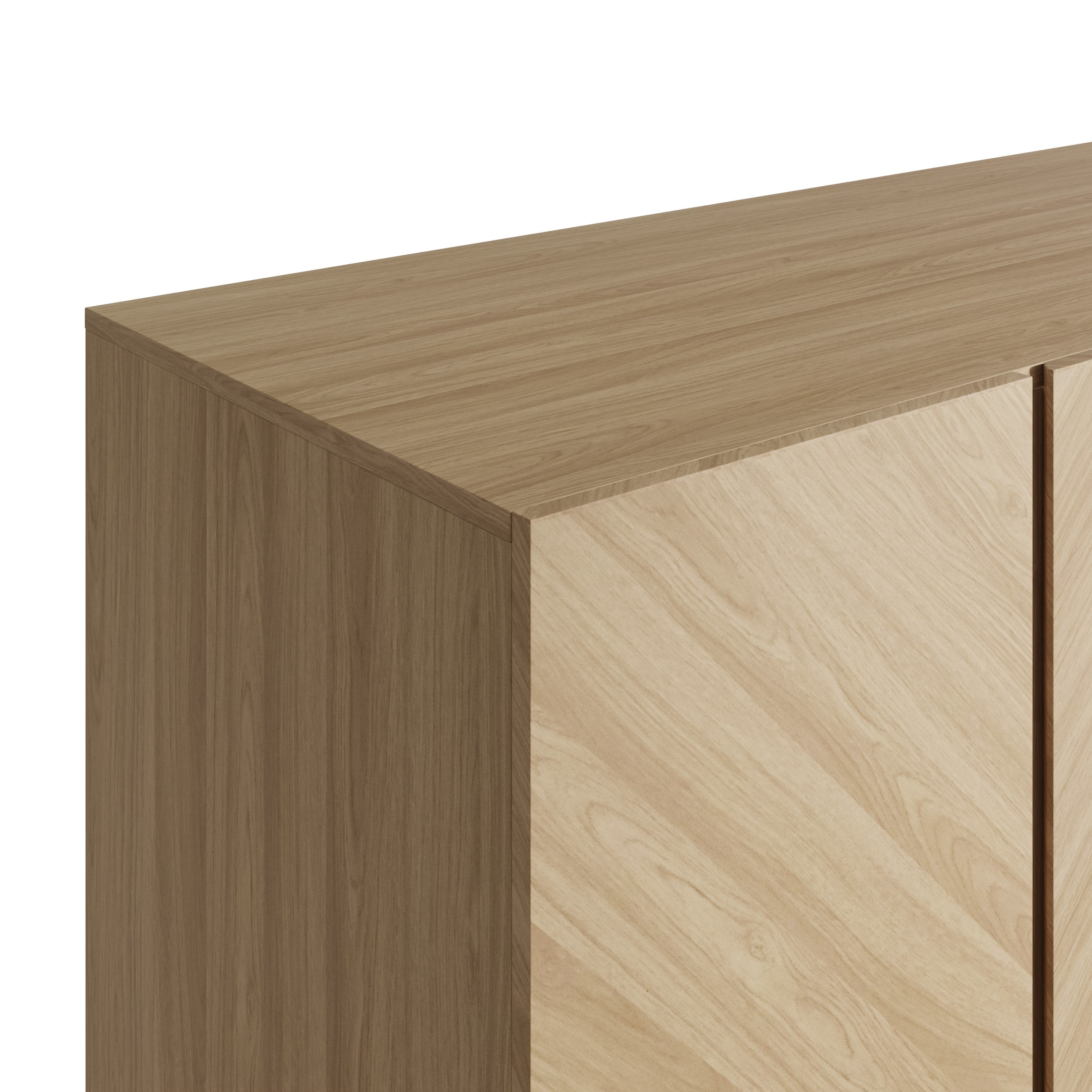 Catania 3 Door 4 Drawer Wardrobe Euro Oak – GFW, view 6