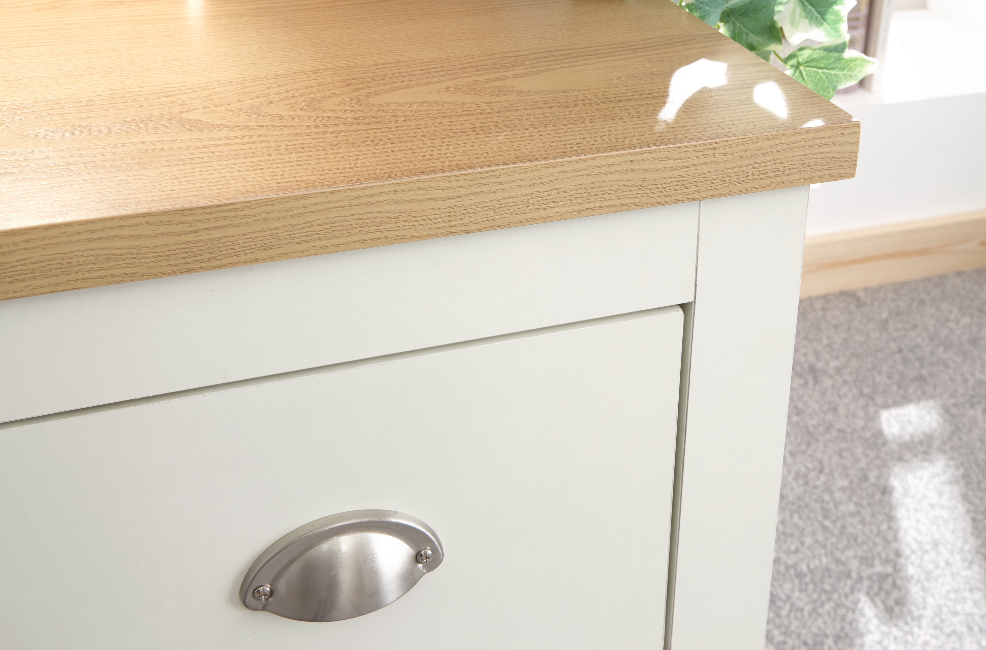 Lancaster Study Desk Cream – GFW, view 5
