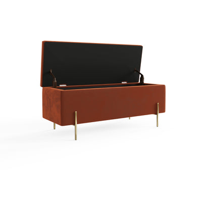 Mystica Ottoman Storage Bench Russet – GFW, view 5