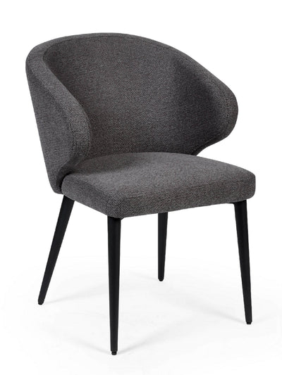Marcus Mid Grey Fabric Dining Chairs (Set of 2) – Julian Bowen, view 3