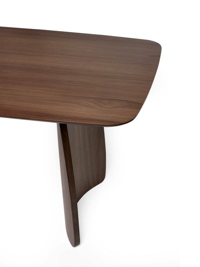 Artemis Curved Leg Walnut Dining Table – Julian Bowen, view 9