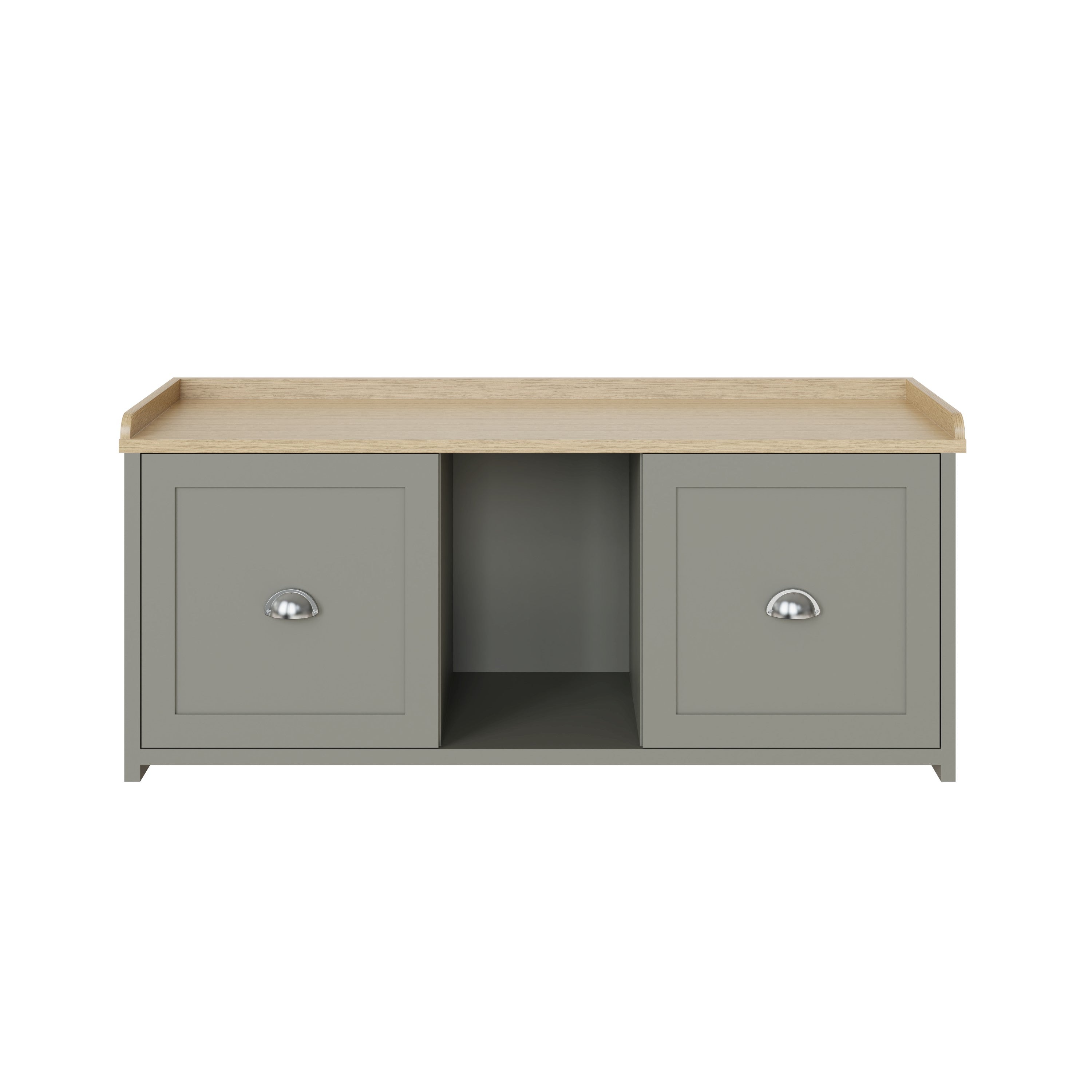 Lancaster 2 Door Shoe Bench Grey – GFW, view 5