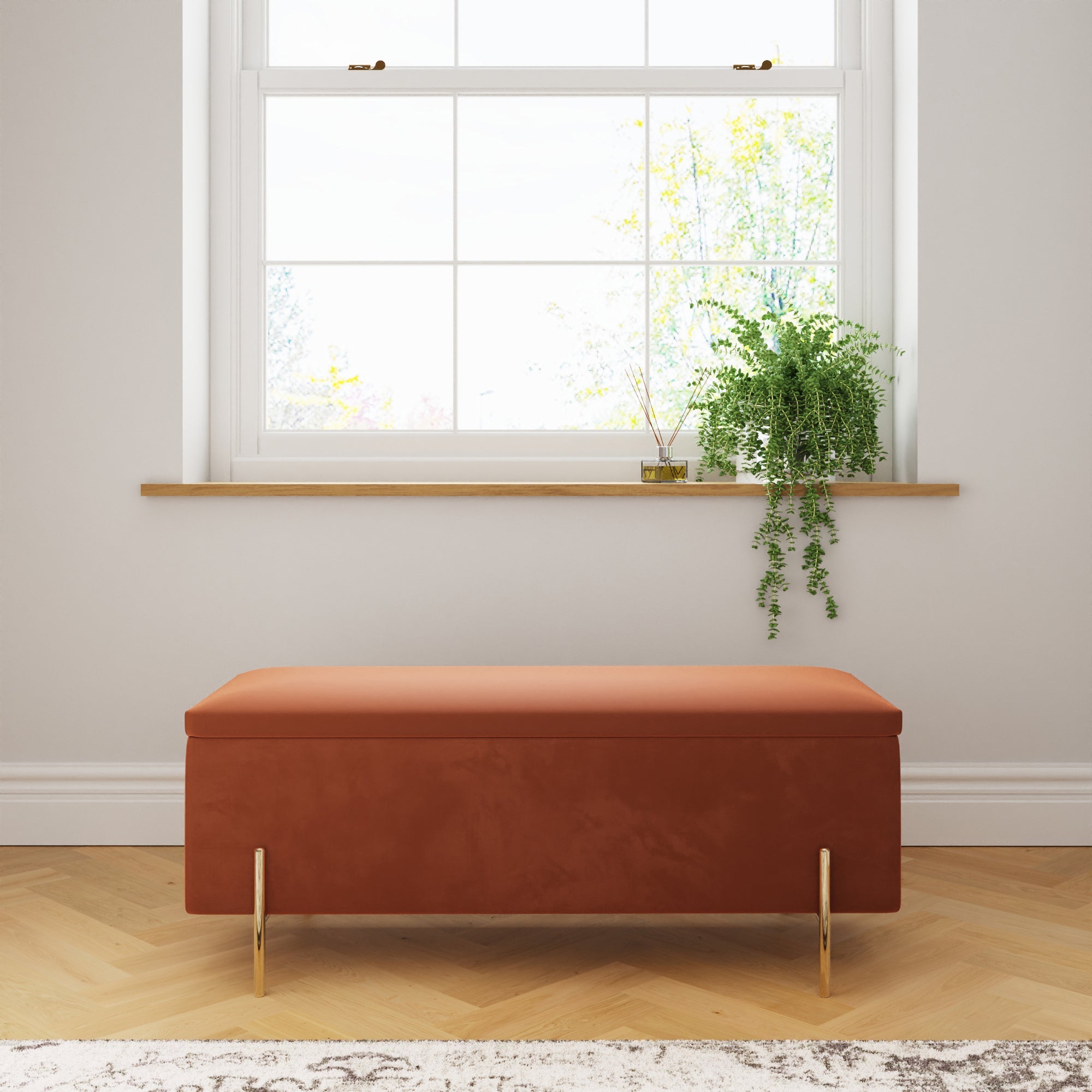 Mystica Ottoman Storage Bench Russet – GFW, view 4