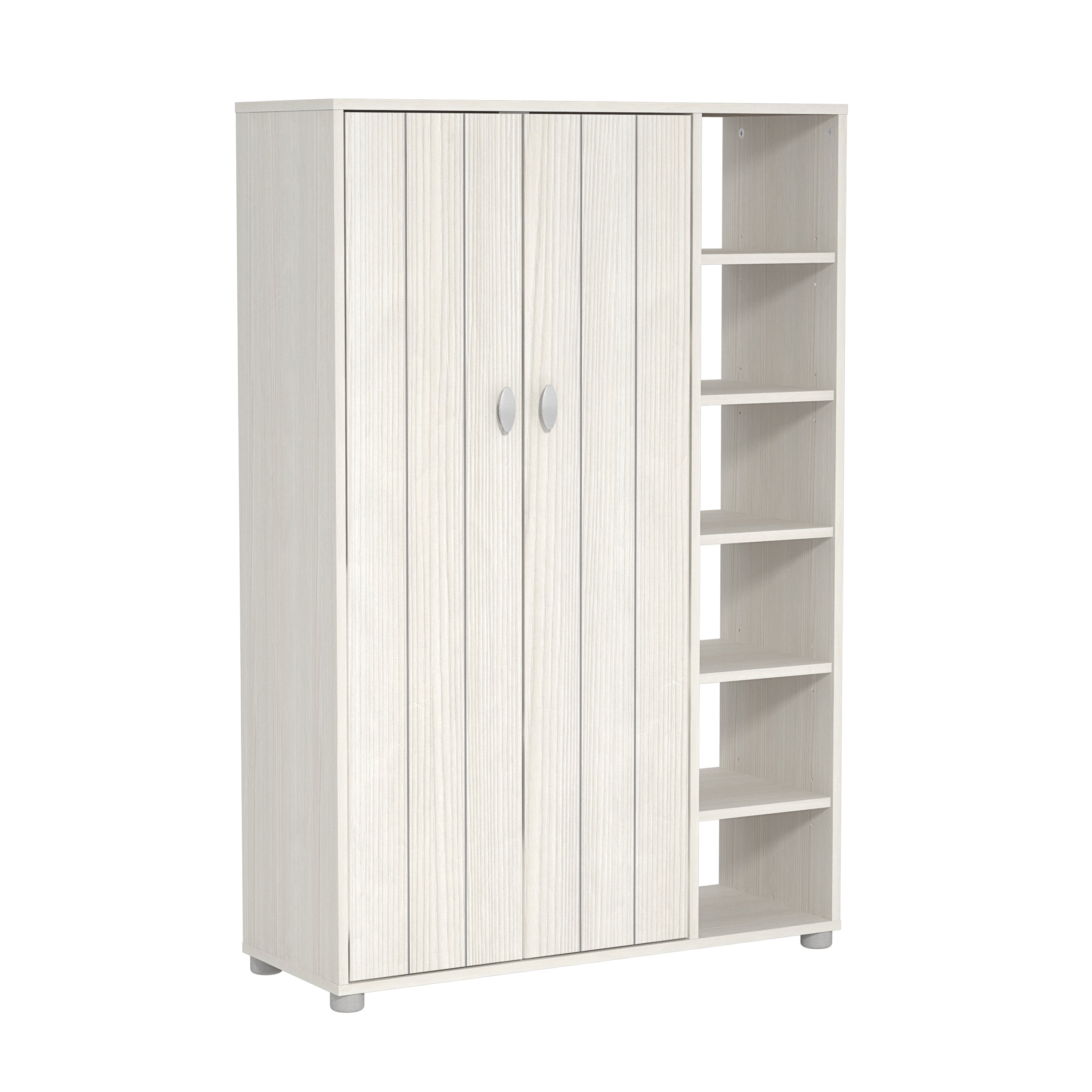Bideford Tall Shoe Cabinet White – GFW, view 5
