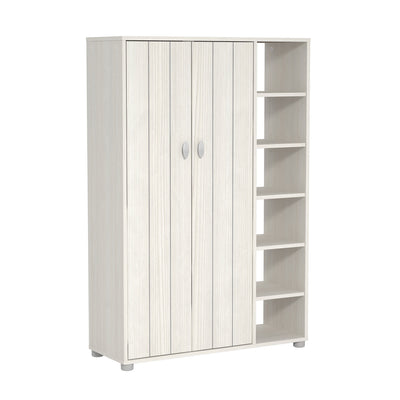Bideford Tall Shoe Cabinet White – GFW, view 5