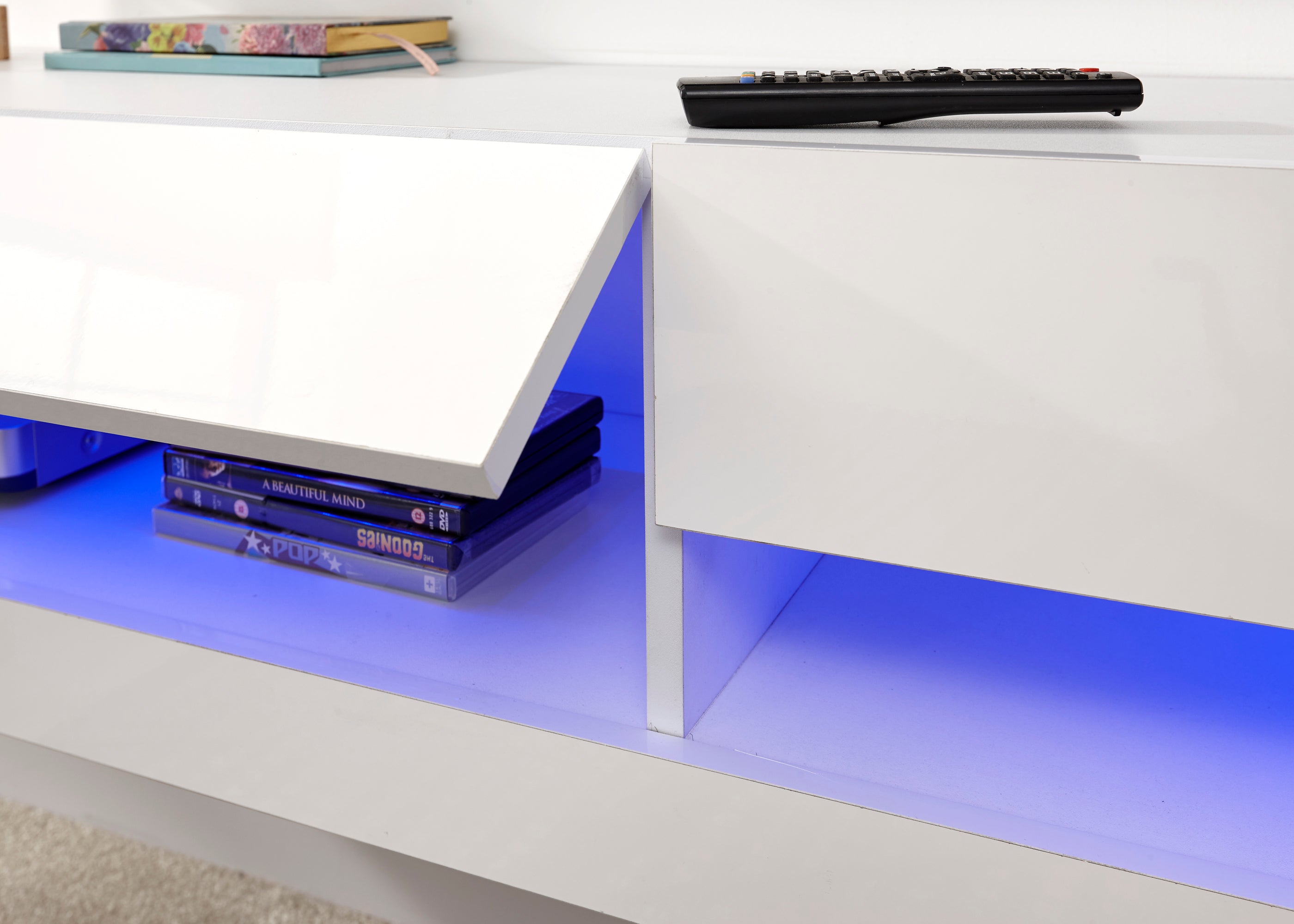 Galicia 150Cm Wall TV Unit With Led White – GFW, view 5