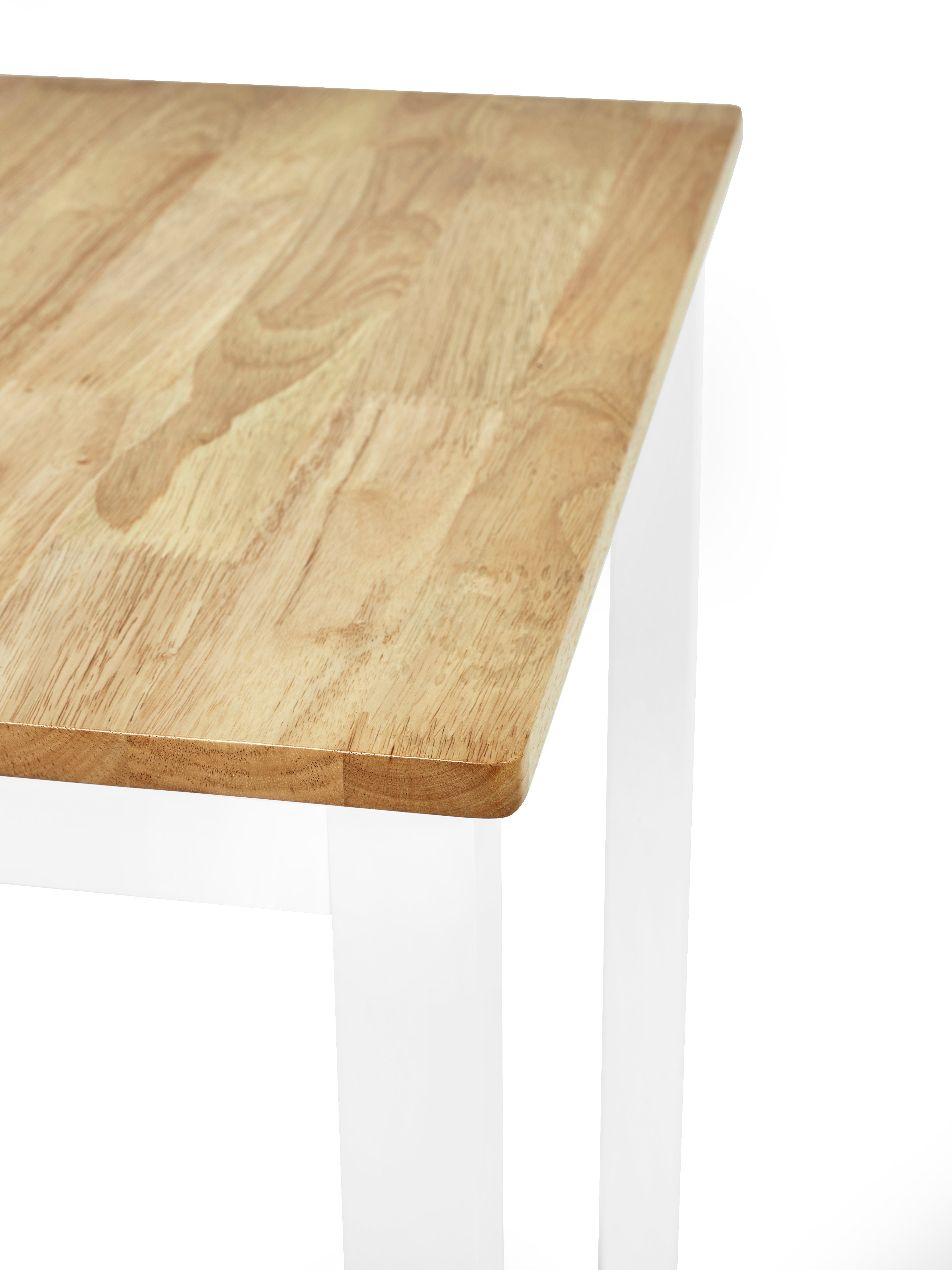 Linwood White and Oak 69cm Square Dining Table – Julian Bowen, view 4