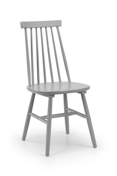 Alassio Spindle Back Dining Chairs - Grey (Set of 2) – Julian Bowen, view 2