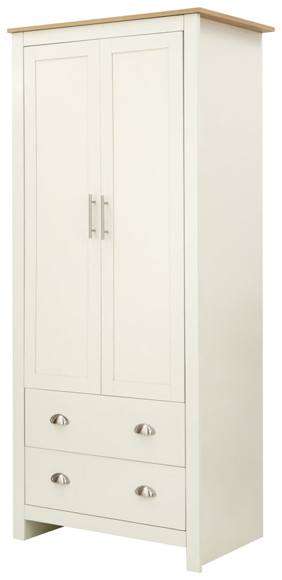 Lancaster 2 Door 2 Drawer Wardrobe Cream – GFW