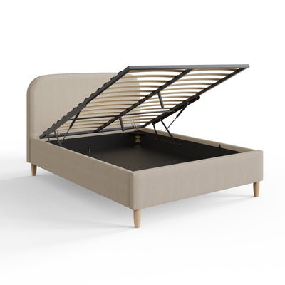 Florence Boucle Ottoman Bed Natural Stone – GFW, view 16