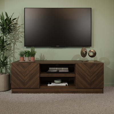 Catania 2 Door Tv Unit Royal Walnut – GFW, view 2